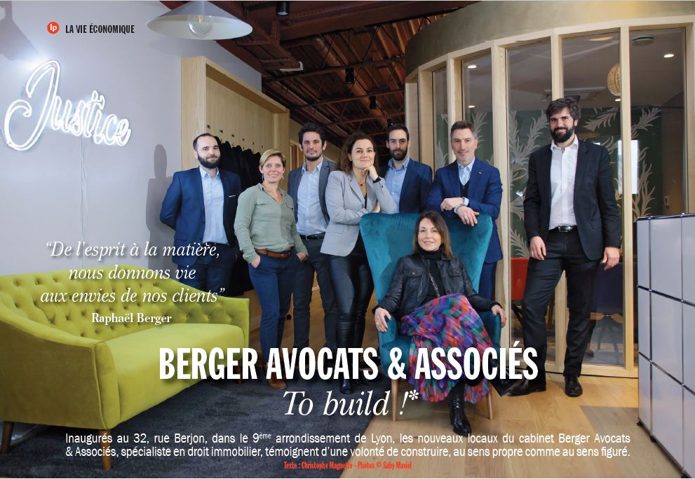 LYON PEOPLE "Berger Avocats & Associés inaugure ses nouveaux locaux"